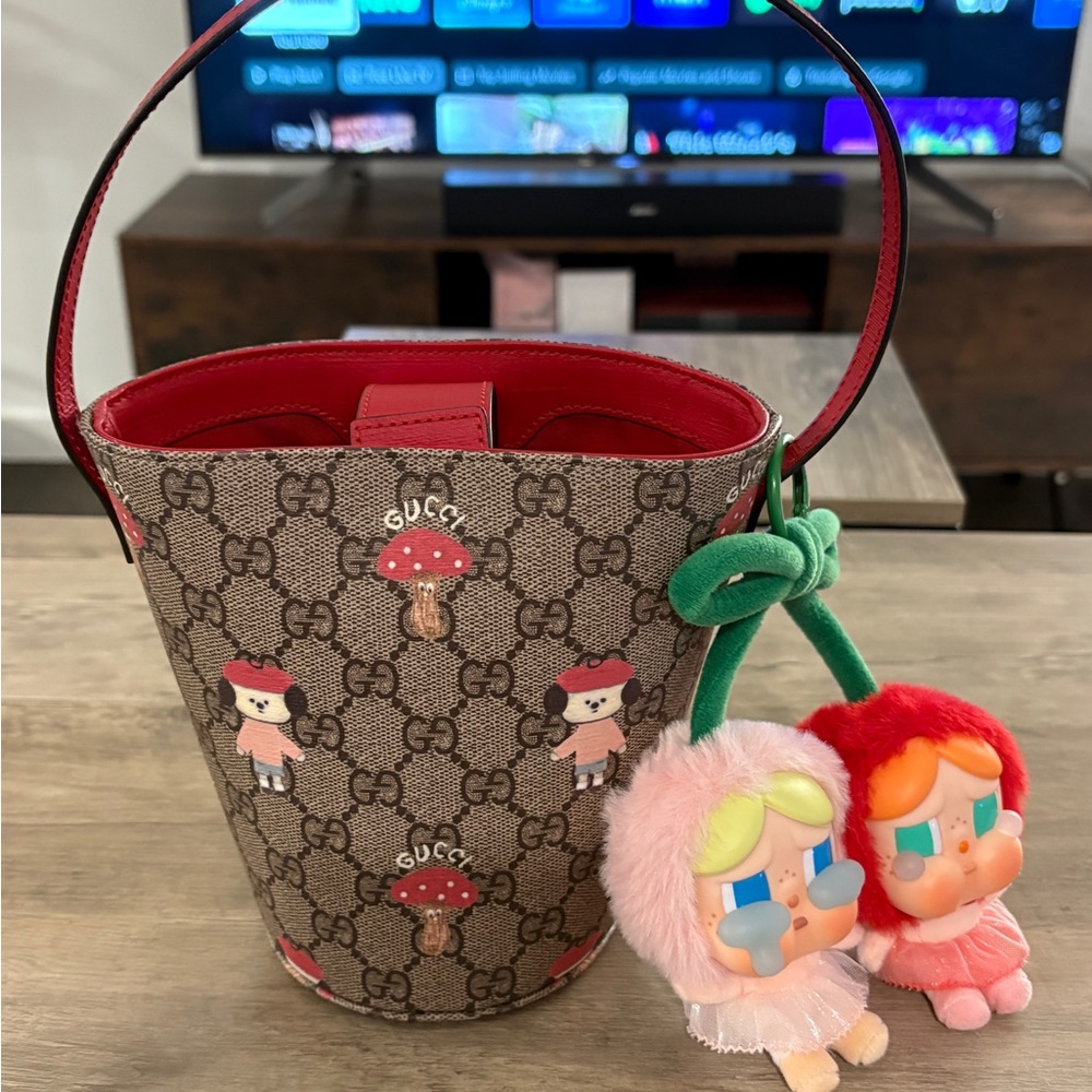 Gucci Mini Bag Red and Brown with Iconic Monogram